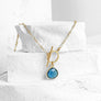 Gemstone Large Pear Toggle Necklace