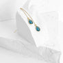 Blue Kyanite Teardrop Threader Earrings
