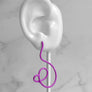 Linework Earrings Purple 1