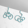 Linework Earrings Turquoise 1