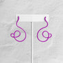 Linework Earrings Purple 1