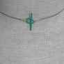 Linework Necklace Malachite Green 1