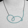 Linework Necklace Triple Loop Necklace Turquoise