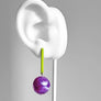 Aarnio Earrings--Green and Purple