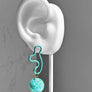 The Blob! Earrings--Aqua Blue