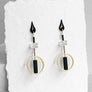 Jo Earrings--Black and Clear