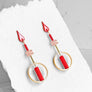 Jo Earrings--Red and Pink