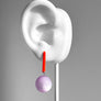 Aarnio Earrings Petite--Neon Coral and Lavender