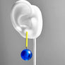 Aarnio Earrings--Neon Yellow and Cobalt Blue