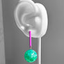 Aarnio Earrings--Purple and Teal Swirl