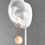 Ingo Earrings--Copper and Peach