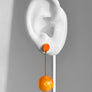 Polka Dot Earrings--Orange