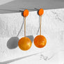 Polka Dot Earrings--Orange