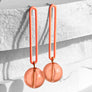 Gino Earrings--Neon Coral