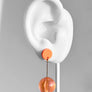 Polka Dot Earrings--Neon Coral