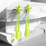 Sputnik Extra Long Drop Earrings--Neon Yellow