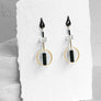 Jo Earrings--Black and Clear