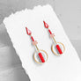 Jo Earrings--Red and Pink