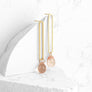 Elongated Oval Drop Earrings