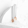 Elongated Oval Drop Earrings