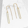 Paperclip Oval Threader Earrings