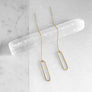 Oval Threader Earrings