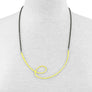 Linework Single Loop Necklace Lemon Yellow