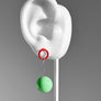 Ingo Earrings--Red and Mint