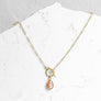 Gemstone Teardrop Toggle Necklace