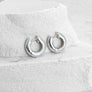 Thick Silver Mini Hoops