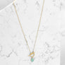 Gemstone Teardrop Toggle Necklace