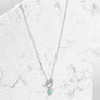 Gemstone Teardrop Toggle Necklace