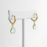 Blue Topaz Gemstone Hoop Mini Earrings