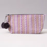 Javie Orchid Navy Block Printed Makeup Pouch