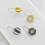 Concentric Hex Staple Earrings