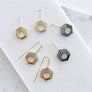 Concentric Hex Staple Earrings