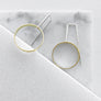 Open Circle Staple Earrings