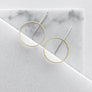 Open Circle Staple Earrings