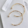 Budding Spring Twig Hoop Earrings