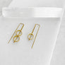 Asymmetrical Circle Staple Earrings