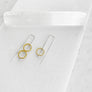 Asymmetrical Circle Staple Earrings