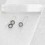 Asymmetrical Circle Staple Earrings