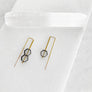 Asymmetrical Hex Staple Earrings