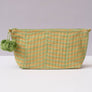 Casper Green Block Printed Makeup Pouch
