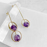 Callisto Earrings--Pinks and Purples