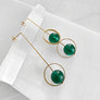 Callisto Earrings--Greens