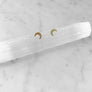 Gold Crescent Moon Post Earrings
