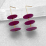Triple Flying Saucer Earrings