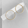 Gold Front-Facing Hoop Earrings