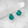 Teal Nugget Earrings